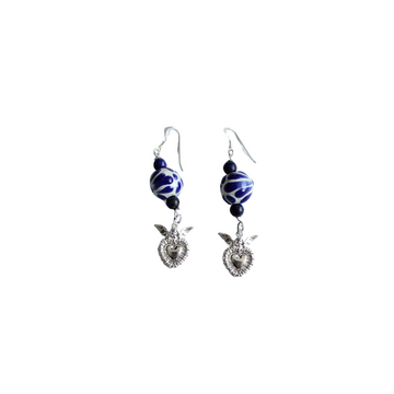 Aretes Talavera Blanca